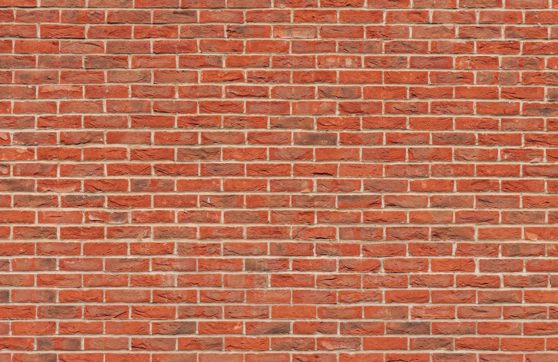 Red brick masonry with clean mortar joints